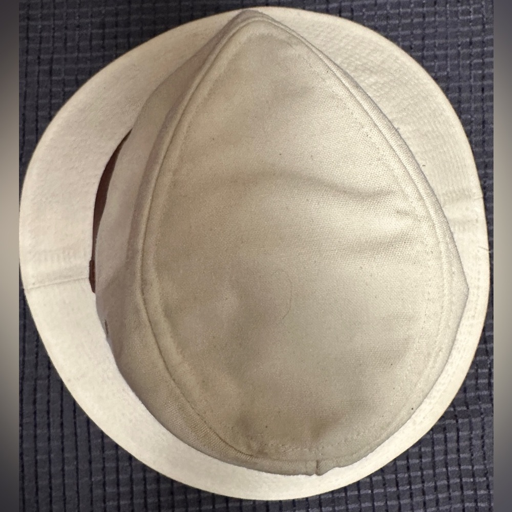 Eddie Bauer | Vintage Canvas Beige Fedora Hat, Unisex Size Medium - Picture 7 of 12